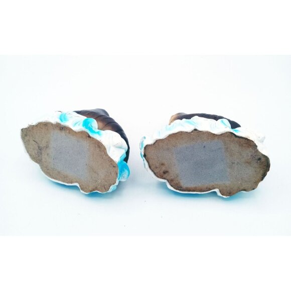 Seal Figurines On Ice Floe Base 4.5 Inch Resin Brown Arctic Animal Set of 2 - Picture 15 of 16